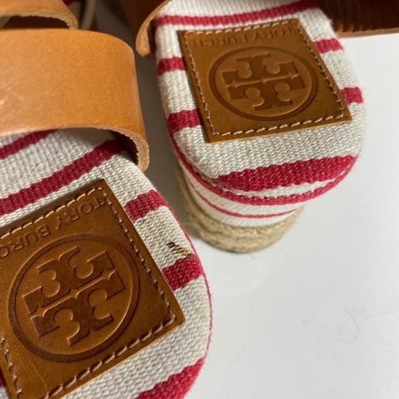 Tory Burch Karissa Red Striped Espadrilles - Picture 11 of 11